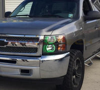 Chevrolet Silverado V.3 Fusion Color Change LED Halo Headlight Fog Light Kit 2007-2013