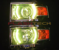Chevrolet Silverado Projector V.3 Fusion Color Change LED Halo Headlight Kit 2014-2016