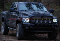 Dodge Ram White LED Halo Headlight Kit 2002-2005