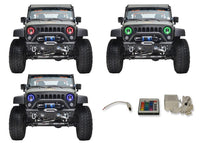Jeep Wrangler V.3 Fusion Color Change LED Halo Headlight Kit 1997-2017