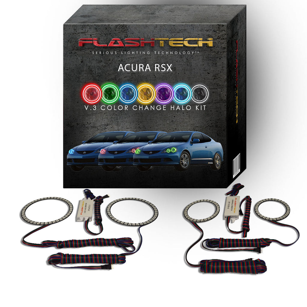 Acura RSX V.3 Fusion Color Change LED Halo Headlight Kit 2005-2006