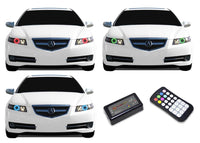 Acura TL V.3 Fusion Color Change LED Halo Headlight Kit 2005-2007