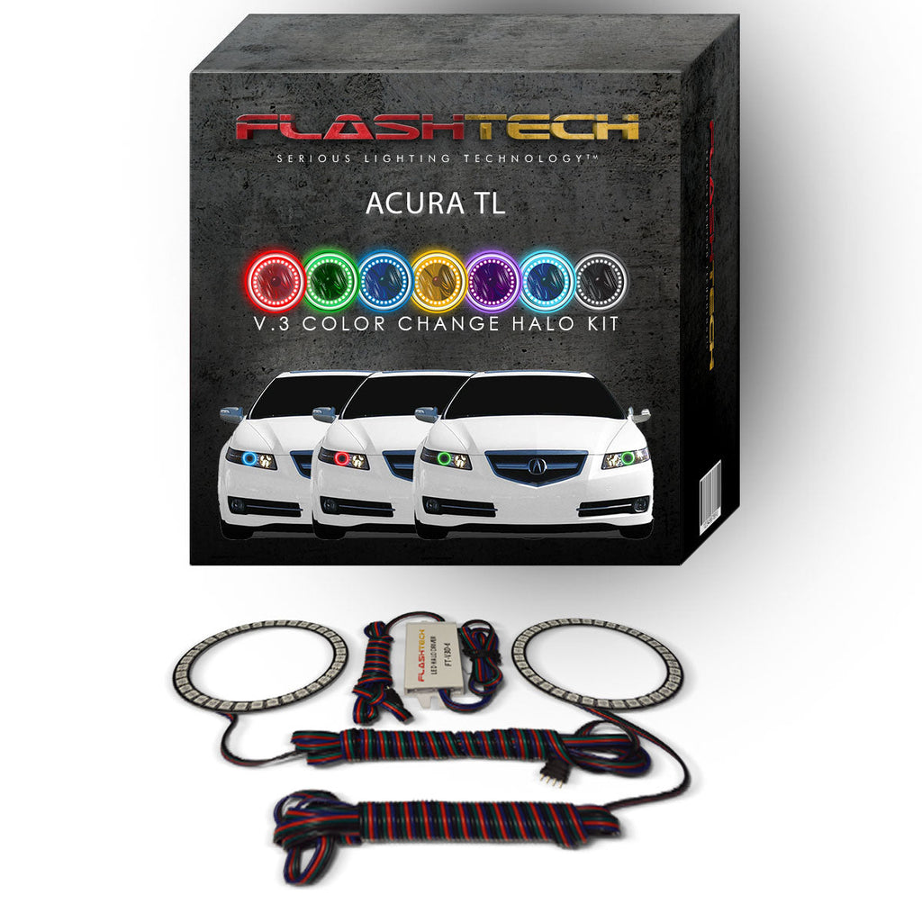 Acura TL V.3 Fusion Color Change LED Halo Headlight Kit 2005-2007