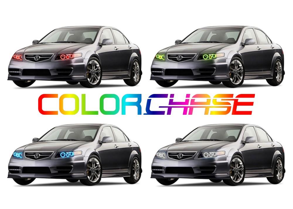 Acura TSX ColorChase LED Halo Headlight Kit 2004-2008