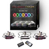 Acura TSX V.3 Fusion Color Change LED Halo Headlight Kit 2004-2008