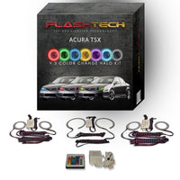 Acura TSX V.3 Fusion Color Change LED Halo Headlight Kit 2004-2008