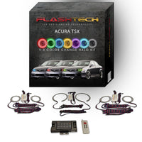 Acura TSX V.3 Fusion Color Change LED Halo Headlight Kit 2004-2008