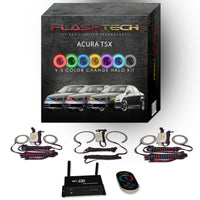 Acura TSX V.3 Fusion Color Change LED Halo Headlight Kit 2004-2008