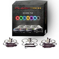 Acura TSX V.3 Fusion Color Change LED Halo Headlight Kit 2004-2008