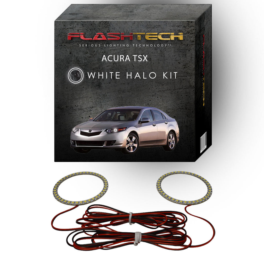 Acura TSX White LED Halo Headlight Kit 2009-2014