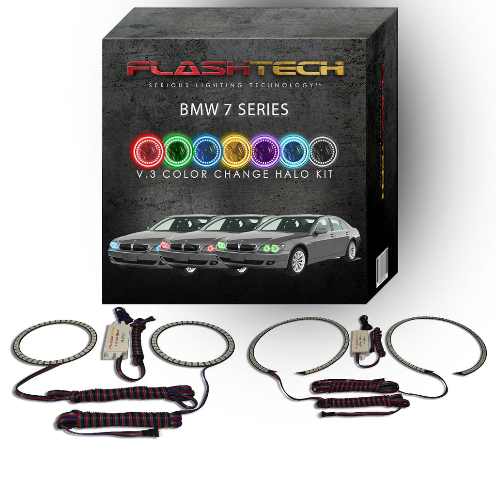 BMW 7 series V.3 Fusion Color Change LED Halo Headlight Kit 2006-2008