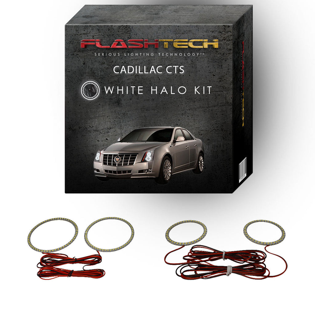 Cadillac CTS White LED Halo Headlight Kit 2008-2013