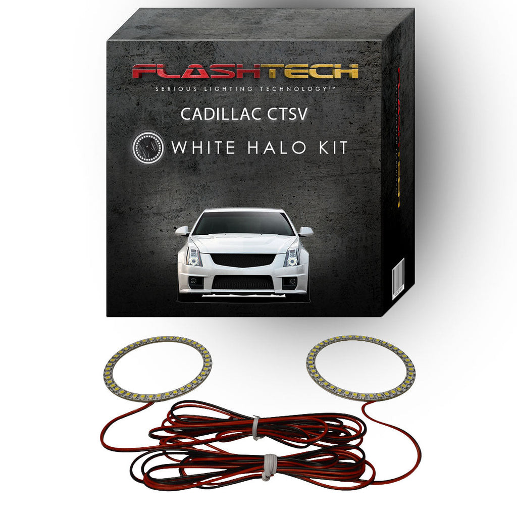Cadillac CTS-V White LED Halo Headlight Kit 2008-2015