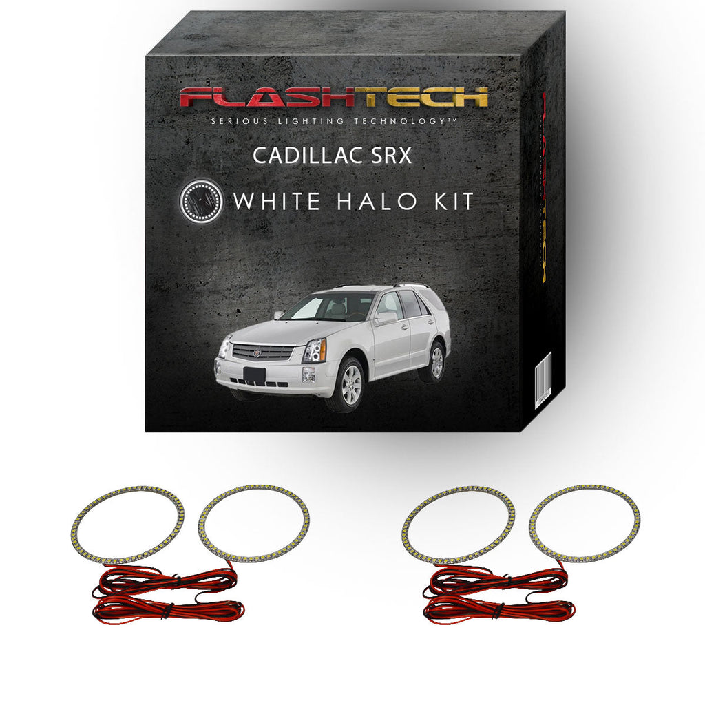Cadillac SRX White LED Halo Headlight Kit 2004-2009