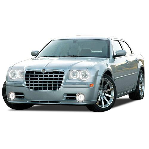 Chrysler 300c White Headlight & LED Halo Fog Light Kit 2005-2010