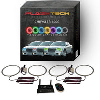 Chrysler 300c V.3 Fusion Color Change LED Halo Headlight Kit 2005-2010