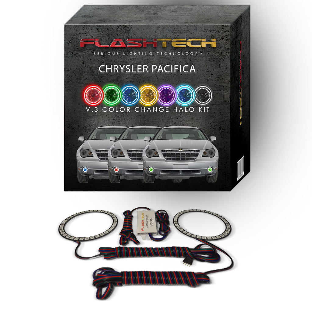 Chrysler Pacifica V.3 Fusion Color Change LED Halo Fog Light Kit 2006-2009