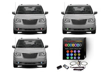 Chrysler Town & Country V.3 Fusion Color Change LED Halo Fog Light Kit 2005-2010