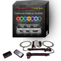 Chrysler Town & Country V.3 Fusion Color Change LED Halo Fog Light Kit 2005-2010