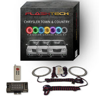 Chrysler Town & Country V.3 Fusion Color Change LED Halo Fog Light Kit 2005-2010