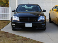 Dodge Avenger White LED Halo Headlight Kit 2008-2015