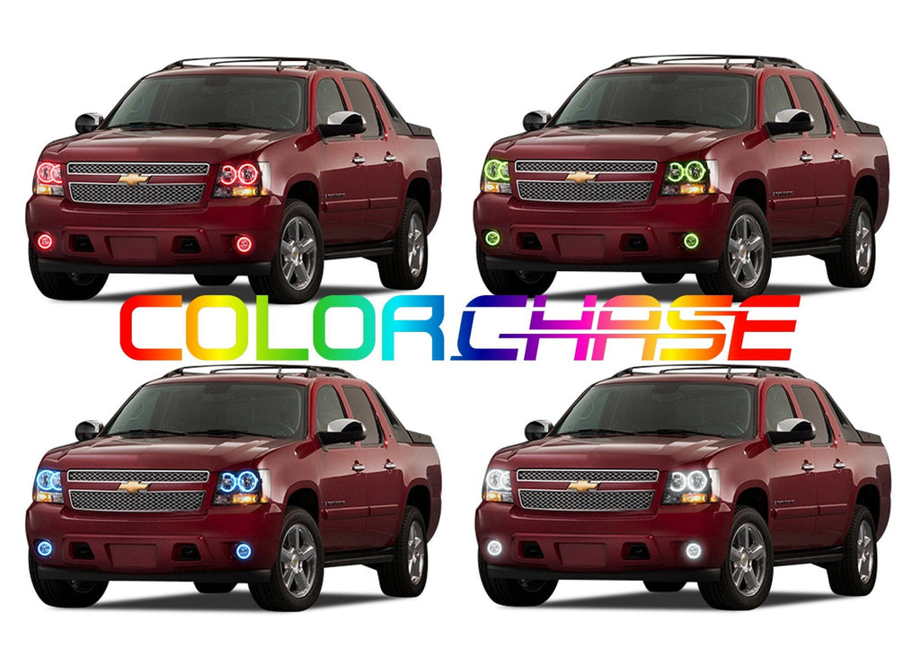 Chevrolet Avalanche ColorChase Headlight & LED Halo Fog Light Kit 2007-2013