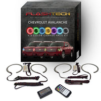 Chevrolet Avalanche V.3 Fusion Color Change LED Halo Headlight Kit 2007-2013
