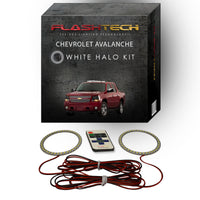 Chevrolet Avalanche White LED Halo Fog Light Kit 2007-2013