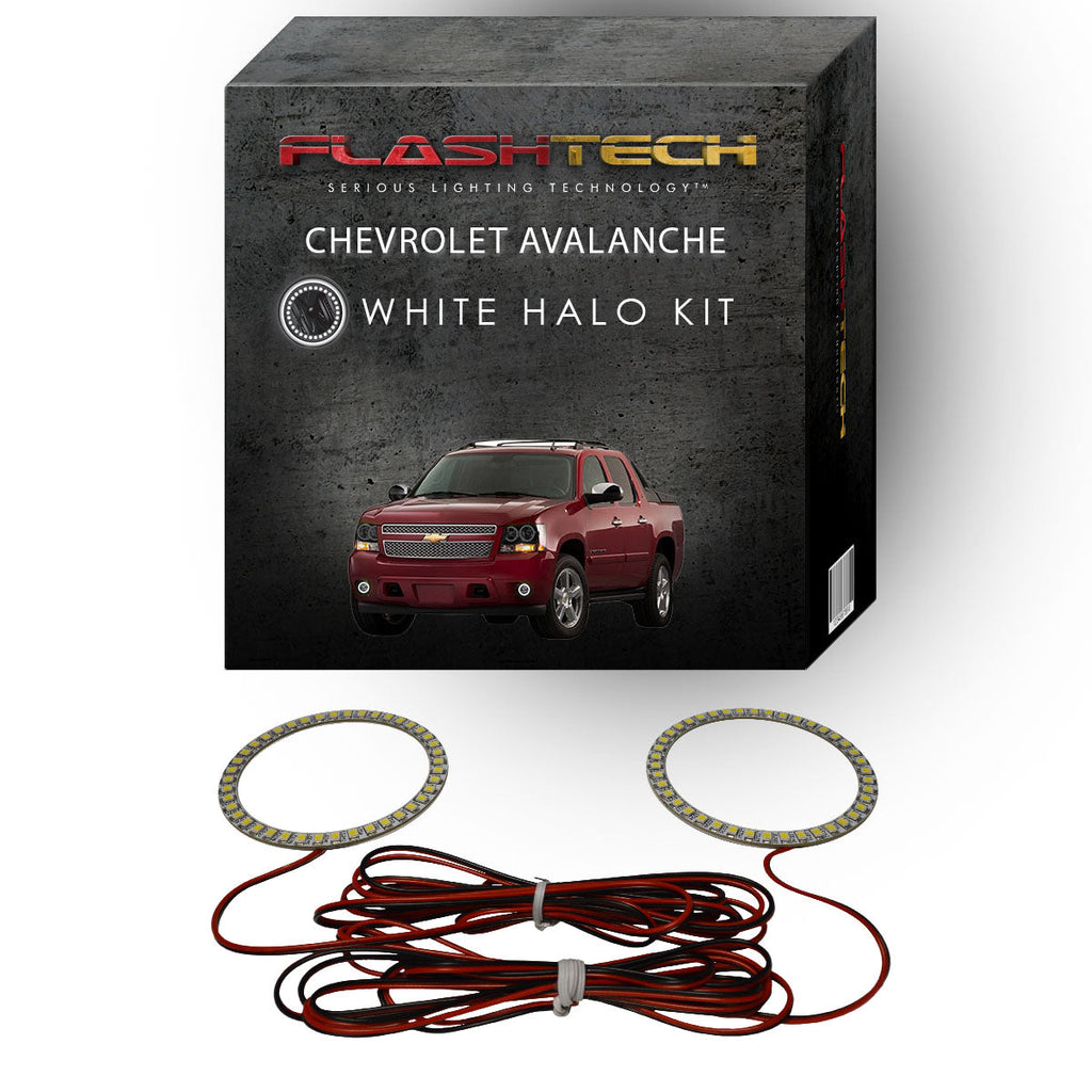Chevrolet Avalanche White LED Halo Fog Light Kit 2007-2013