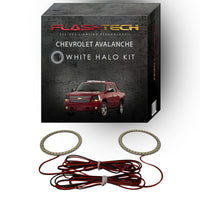 Chevrolet Avalanche White LED Halo Fog Light Kit 2007-2013