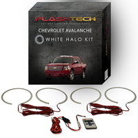 Chevrolet Avalanche White LED Halo Headlight Kit 2007-2013