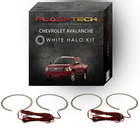 Chevrolet Avalanche White LED Halo Headlight Kit 2007-2013