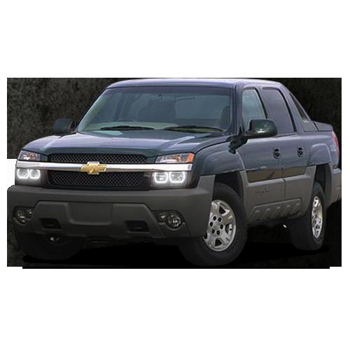 Chevrolet Avalanche White Halo Headlight Kit 2003-2006 (Cladded)
