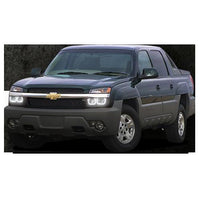 Chevrolet Avalanche White Halo Headlight Kit 2003-2006 (Cladded)