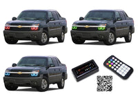 Chevrolet Avalanche V.3 Fusion Color Change LED Halo Headlight Kit 2003-2006 (Cladded)