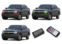 Chevrolet Avalanche V.3 Fusion Color Change LED Halo Headlight Kit 2003-2006 (Cladded)