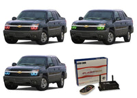 Chevrolet Avalanche V.3 Fusion Color Change LED Halo Headlight Kit 2003-2006 (Cladded)