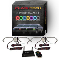 Chevrolet Avalanche V.3 Fusion Color Change LED Halo Headlight Kit 2003-2006 (Cladded)
