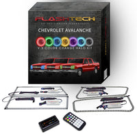 Chevrolet Avalanche V.3 Fusion Color Change LED Halo Headlight Kit 2003-2006 (Non-Cladded)