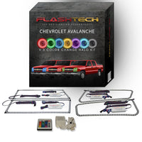 Chevrolet Avalanche V.3 Fusion Color Change LED Halo Headlight Kit 2003-2006 (Non-Cladded)