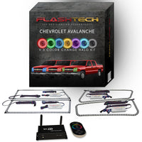 Chevrolet Avalanche V.3 Fusion Color Change LED Halo Headlight Kit 2003-2006 (Non-Cladded)