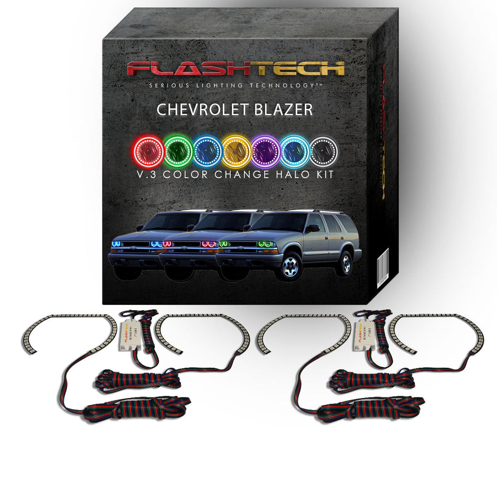 Chevrolet Blazer V.3 Fusion Color Change LED Halo Headlight Kit 1998-2004