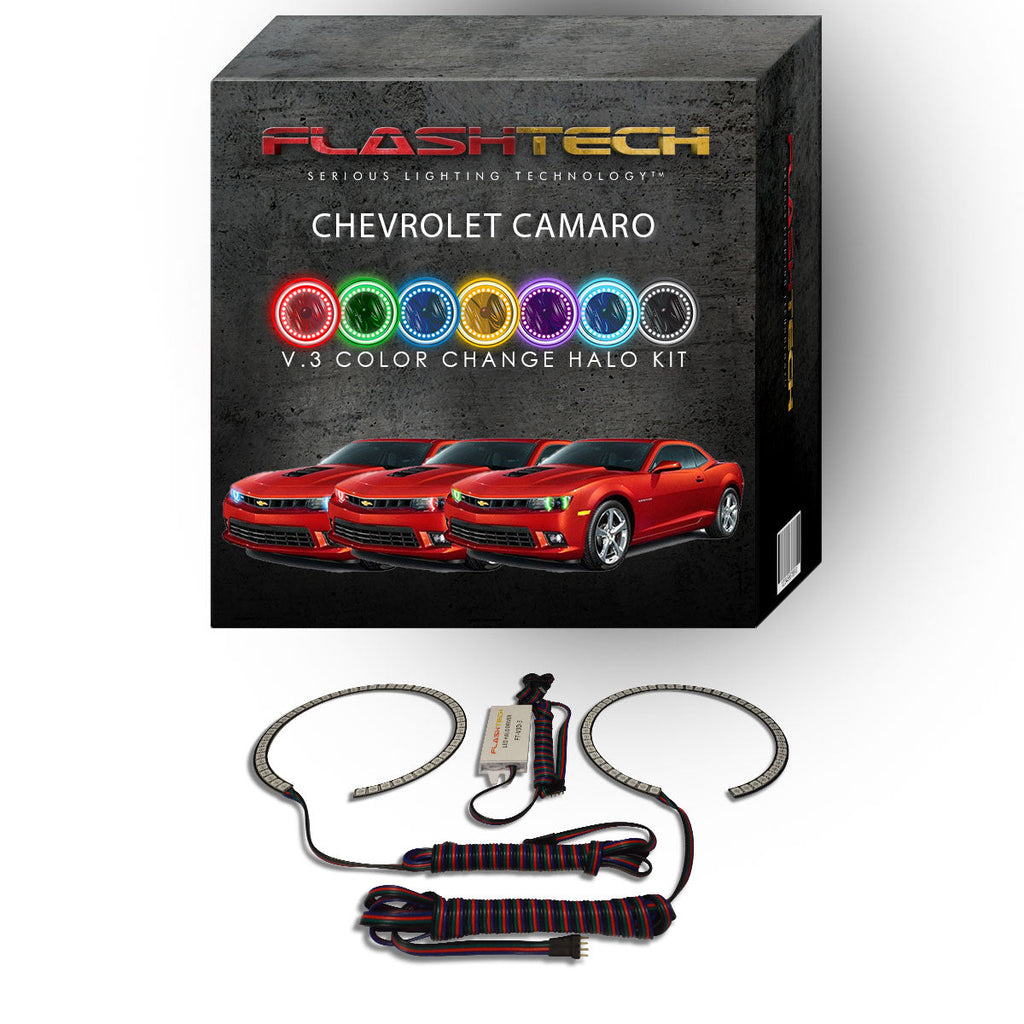 Chevrolet Camaro Non RS V.3 Fusion Color Change LED Halo Headlight Kit 2014-2016