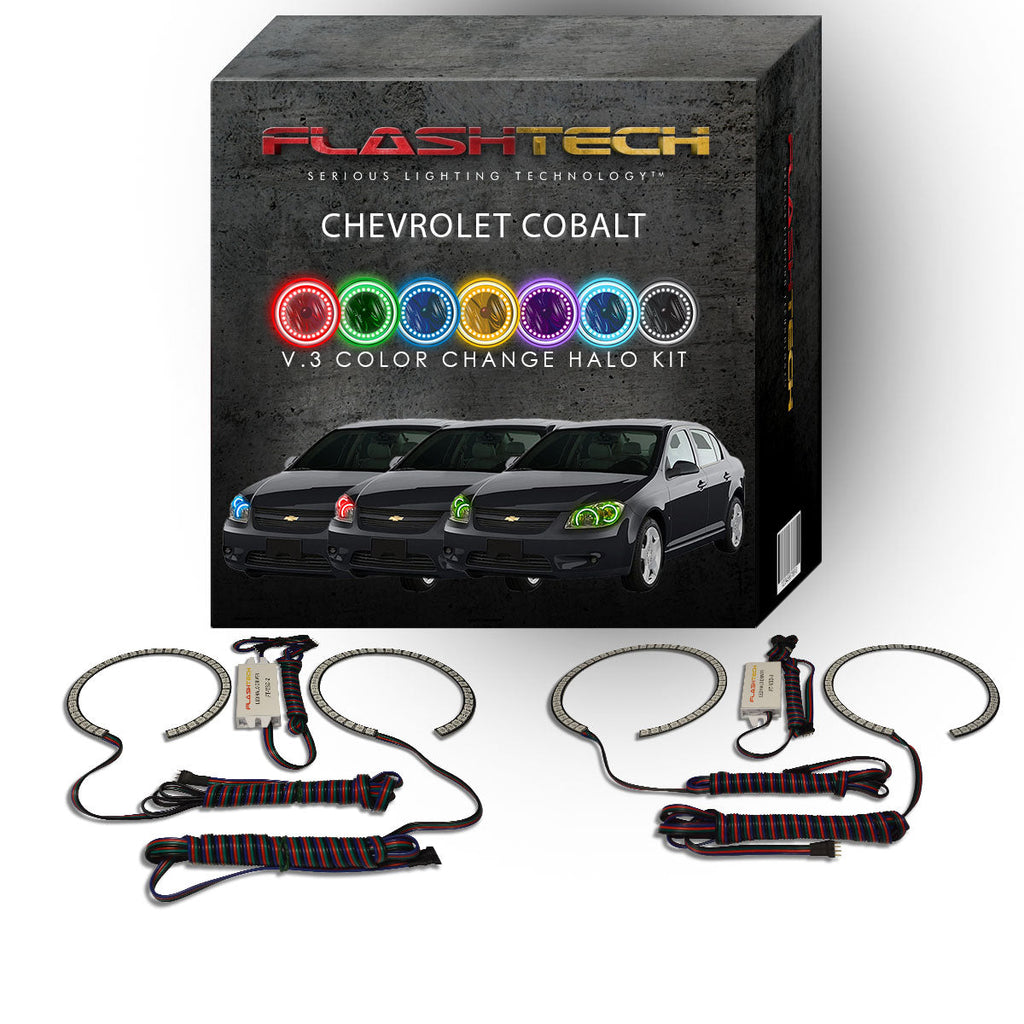 Chevrolet Cobalt V.3 Fusion Color Change LED Halo Headlight Kit 2005-2010