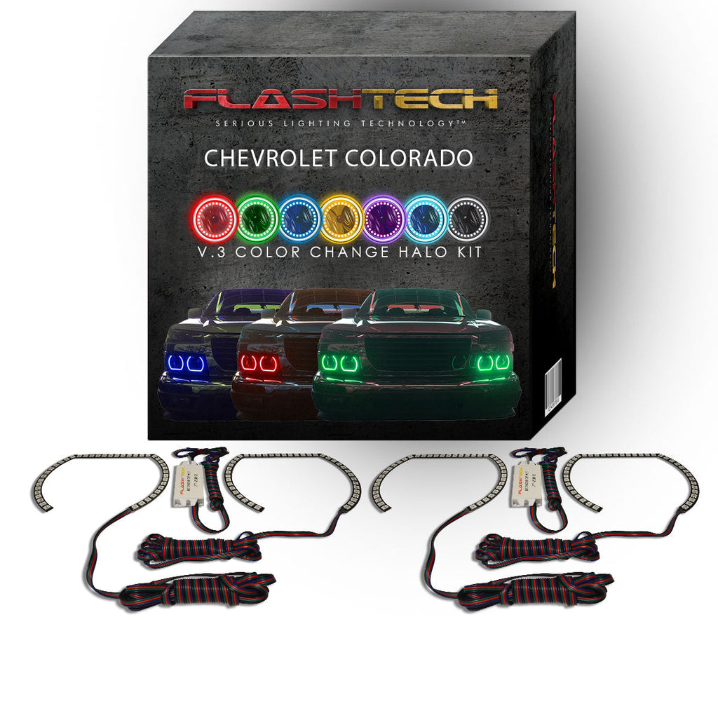 Chevrolet Colorado V.3 Fusion Color Change LED Halo Headlight Kit 2004-2012