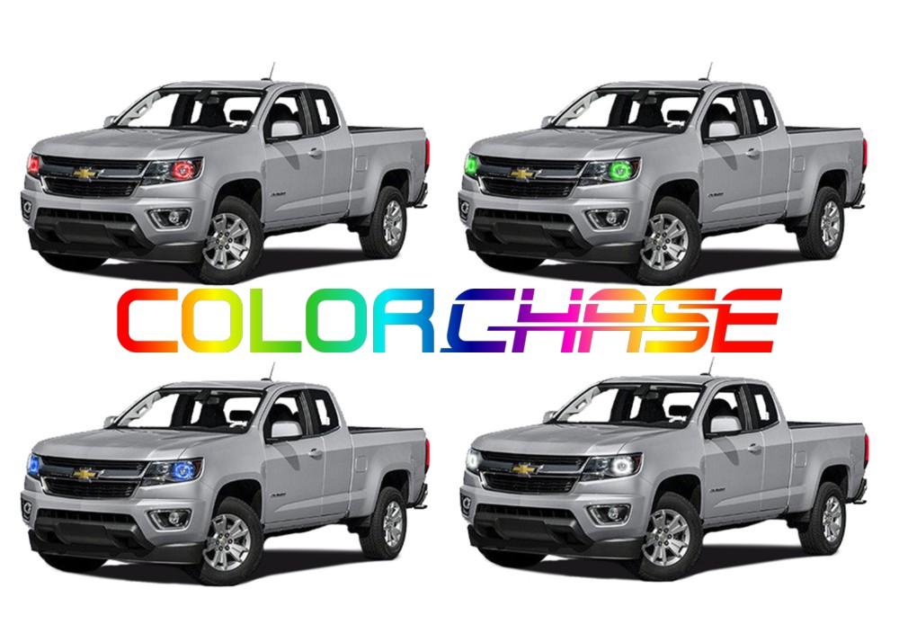 Chevrolet Colorado Projector ColorChase LED Halo Headlight Kit 2015-2016
