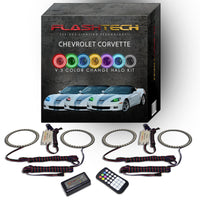 Chevrolet Corvette V.3 Fusion Color Change LED Halo Headlight Kit 2005-2013