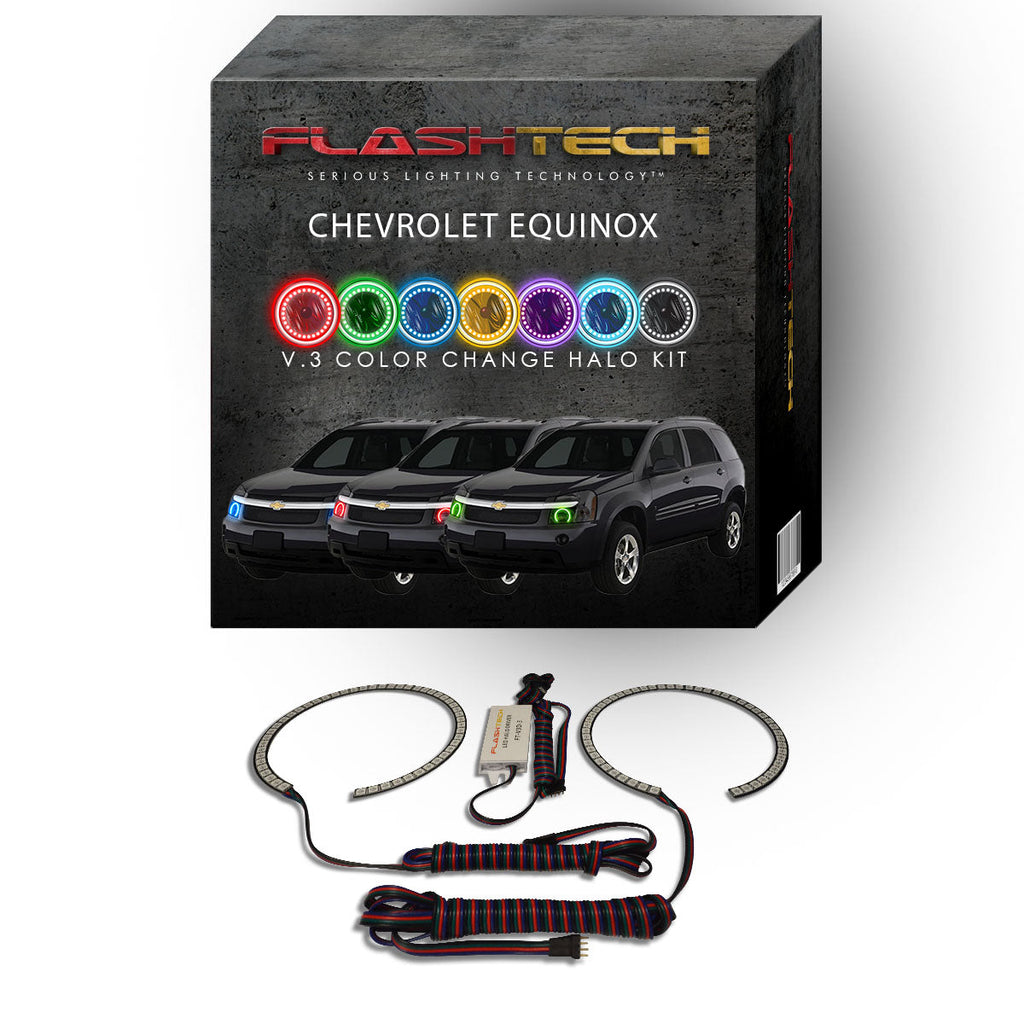 Chevrolet Equinox V.3 Fusion Color Change LED Halo Headlight Kit 2005-2009