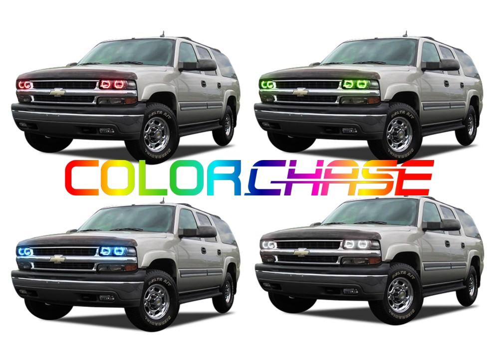 Chevrolet Suburban ColorChase LED Halo Headlight Kit 2000-2006