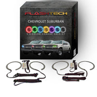 Chevrolet Suburban V.3 Fusion Color Change LED Halo Headlight Kit 2000-2006